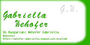 gabriella wehofer business card